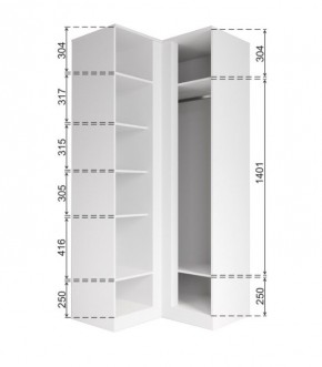 МОРИ МШУ 960.1 Шкаф угловой (графит) в Озерске - ozersk.mebel24.online | фото 4