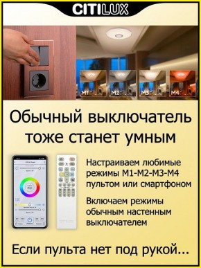 Накладной светильник Citilux Диамант Смарт CL713A30G в Озерске - ozersk.mebel24.online | фото 6