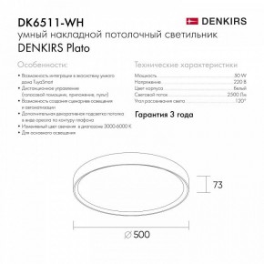 Накладной светильник Denkirs PLATO DK6511-WH/1 в Озерске - ozersk.mebel24.online | фото 10