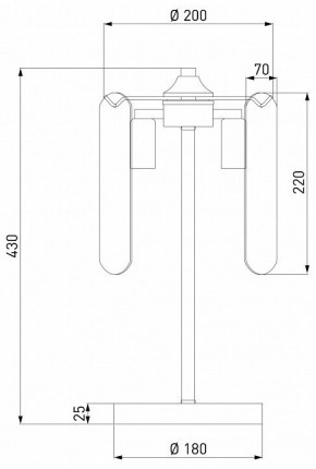 Настольная лампа декоративная Eurosvet Claire 01170/3 золото в Озерске - ozersk.mebel24.online | фото 3
