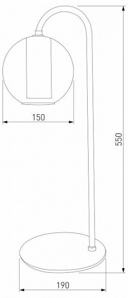 Настольная лампа декоративная Eurosvet Cobble 80508/1 дымчатый в Озерске - ozersk.mebel24.online | фото 2