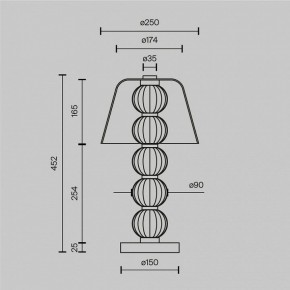 Настольная лампа декоративная Maytoni Amulet MOD555TL-L8G3K в Озерске - ozersk.mebel24.online | фото 4