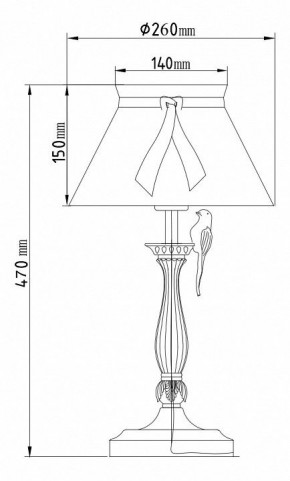 Настольная лампа декоративная Maytoni Bird ARM013-11-W в Озерске - ozersk.mebel24.online | фото 5
