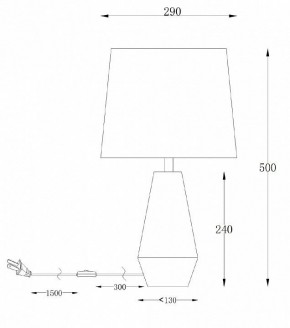 Настольная лампа декоративная Maytoni Calvin Table Z181-TL-01-B в Озерске - ozersk.mebel24.online | фото 2