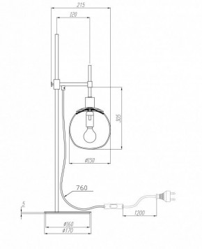 Настольная лампа декоративная Maytoni Erich MOD221-TL-01-G в Озерске - ozersk.mebel24.online | фото 3