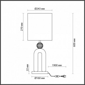 Настольная лампа декоративная Odeon Light Bagel 5410/1T в Озерске - ozersk.mebel24.online | фото 4