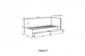 НИЛЬС - 3 Кровать с ортопедом 900 в Озерске - ozersk.mebel24.online | фото 2