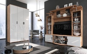 Пенал Виста (Белый глянец/Дуб крафт) в Озерске - ozersk.mebel24.online | фото 3