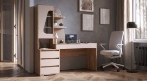 ПИФАГОР Стол компьютерный (дуб вотан/кашемир) в Озерске - ozersk.mebel24.online | фото