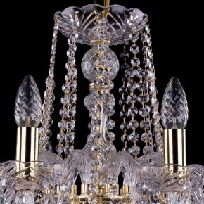 Подвесная люстра Bohemia Ivele Crystal 1402 1402/10/240/G/Leafs в Озерске - ozersk.mebel24.online | фото 4
