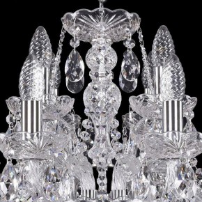 Подвесная люстра Bohemia Ivele Crystal 1411 1411/8+4/195/Ni в Озерске - ozersk.mebel24.online | фото 4