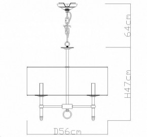 Подвесная люстра Divinare Candela 1162/01 LM-5 в Озерске - ozersk.mebel24.online | фото 4