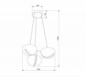 Подвесная люстра Eurosvet Emisfero 50083/3 LED золото в Озерске - ozersk.mebel24.online | фото 6