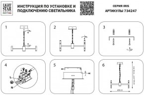 Подвесная люстра Lightstar Iris 734247 в Озерске - ozersk.mebel24.online | фото 4