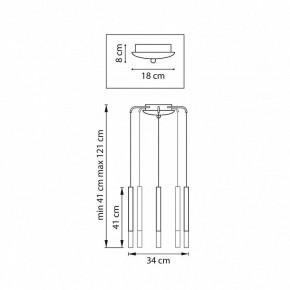 Подвесная люстра Lightstar Tubo L5T747133 в Озерске - ozersk.mebel24.online | фото 3