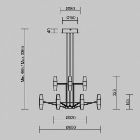 Подвесная люстра Maytoni Arana MOD401PL-L72BS3K в Озерске - ozersk.mebel24.online | фото 5