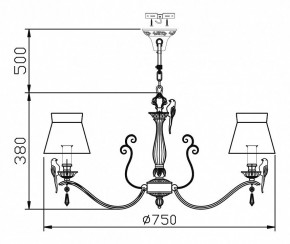 Подвесная люстра Maytoni Bird ARM013-08-W в Озерске - ozersk.mebel24.online | фото 5