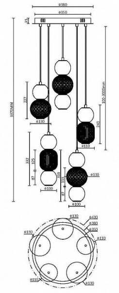 Подвесная люстра Maytoni Drop MOD273PL-L80G3K в Озерске - ozersk.mebel24.online | фото 2