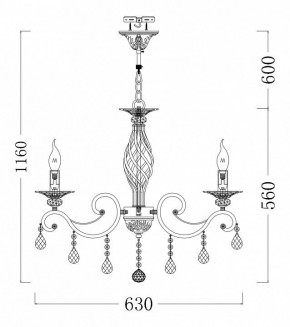 Подвесная люстра Maytoni Grace ARM247-06-G в Озерске - ozersk.mebel24.online | фото 3