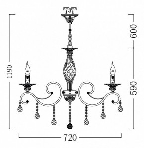 Подвесная люстра Maytoni Grace ARM247-08-G в Озерске - ozersk.mebel24.online | фото 4