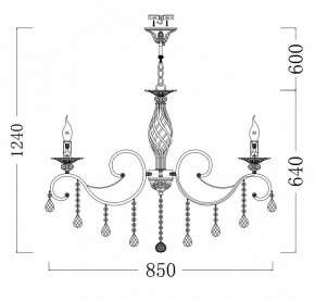 Подвесная люстра Maytoni Grace RC247-PL-10-R в Озерске - ozersk.mebel24.online | фото 6