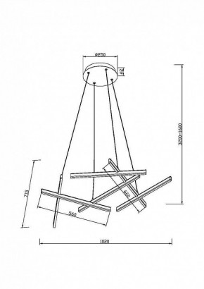 Подвесная люстра Maytoni Line MOD016PL-L80GK в Озерске - ozersk.mebel24.online | фото 4