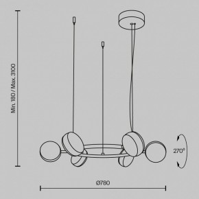 Подвесная люстра Maytoni Mind MOD299PL-L60BC3K в Озерске - ozersk.mebel24.online | фото 4