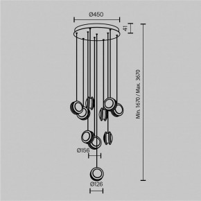 Подвесная люстра Maytoni Pharao MOD361PL-L41BS3K в Озерске - ozersk.mebel24.online | фото 4