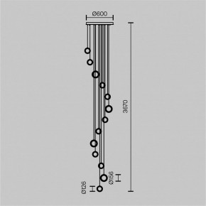 Подвесная люстра Maytoni Pharao MOD361PL-L58BS3K в Озерске - ozersk.mebel24.online | фото 4