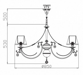 Подвесная люстра Maytoni Soffia RC093-PL-08-R в Озерске - ozersk.mebel24.online | фото 5