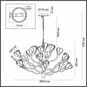 Подвесная люстра Odeon Light Gardi 5090/18 в Озерске - ozersk.mebel24.online | фото 6
