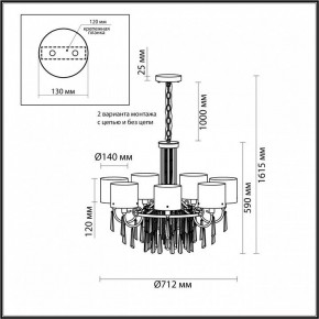 Подвесная люстра Odeon Light Nicole 4886/7 в Озерске - ozersk.mebel24.online | фото 7
