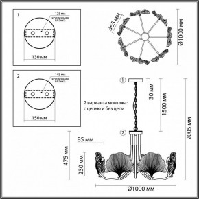 Подвесная люстра Odeon Light Ventaglio 4870/7 в Озерске - ozersk.mebel24.online | фото 6