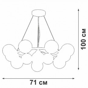 Подвесная люстра Vitaluce V48410 V48410-8/12S в Озерске - ozersk.mebel24.online | фото 3