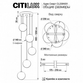 Подвесной светильник Citilux Адам Смарт CL228A051 в Озерске - ozersk.mebel24.online | фото 5