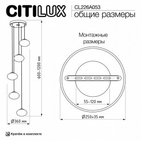 Подвесной светильник Citilux Atman Smart CL226A053 в Озерске - ozersk.mebel24.online | фото 9