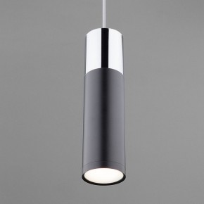 Подвесной светильник Eurosvet Double Topper 50135/1 LED хром/черный в Озерске - ozersk.mebel24.online | фото 2