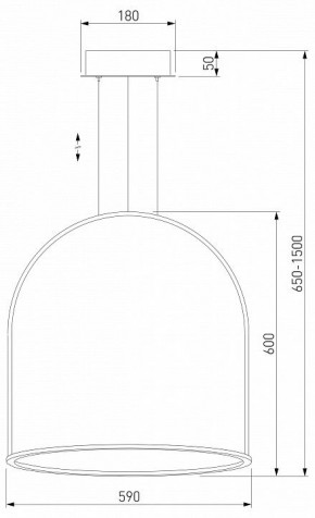 Подвесной светильник Eurosvet Over 90323/1 черный в Озерске - ozersk.mebel24.online | фото 3