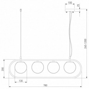 Подвесной светильник Eurosvet Ringo 50089/4 хром в Озерске - ozersk.mebel24.online | фото 3
