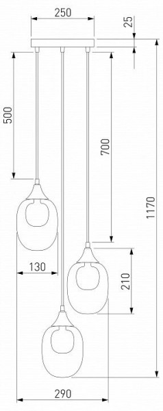 Подвесной светильник Eurosvet Spritz 70216/3 латунь в Озерске - ozersk.mebel24.online | фото 2