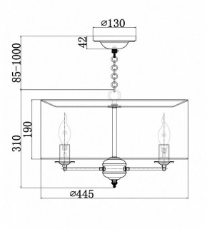 Подвесной светильник Maytoni Anna H007PL-04G в Озерске - ozersk.mebel24.online | фото 4