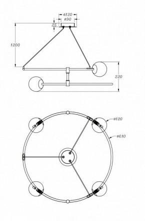 Подвесной светильник Maytoni Balance MOD317PL-04B в Озерске - ozersk.mebel24.online | фото 4