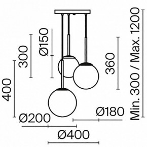 Подвесной светильник Maytoni Basic form MOD321PL-03B в Озерске - ozersk.mebel24.online | фото 6