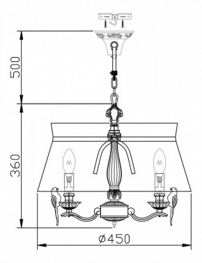 Подвесной светильник Maytoni Bird ARM013-33-W в Озерске - ozersk.mebel24.online | фото 3