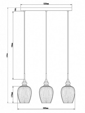 Подвесной светильник Maytoni Blues MOD044-PL-03-N в Озерске - ozersk.mebel24.online | фото 7