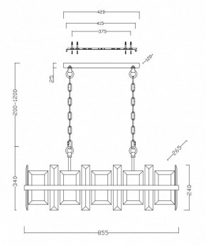Подвесной светильник Maytoni Cerezo MOD201PL-08N в Озерске - ozersk.mebel24.online | фото 4