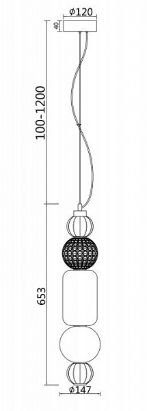 Подвесной светильник Maytoni Collar P069PL-L35CH3K в Озерске - ozersk.mebel24.online | фото 5