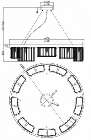 Подвесной светильник Maytoni Colline MOD083PL-09CH в Озерске - ozersk.mebel24.online | фото 8