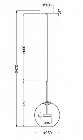 Подвесной светильник Maytoni Cometa MOD055PL-L12G3K в Озерске - ozersk.mebel24.online | фото 3