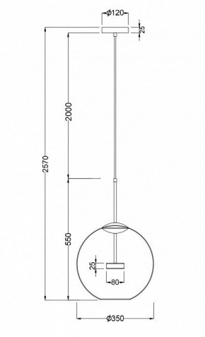 Подвесной светильник Maytoni Cometa MOD056PL-L12G3K в Озерске - ozersk.mebel24.online | фото 3